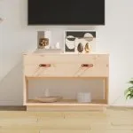 Comodă TV, 90x40x60 cm, lemn masiv de pin