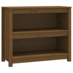 Bibliotecă, maro miere, 80x35x68 cm, lemn masiv de pin