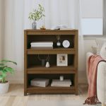 Bibliotecă, maro miere, 80x35x97 cm, lemn masiv de pin