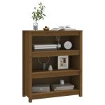 Bibliotecă, maro miere, 80x35x97 cm, lemn masiv de pin