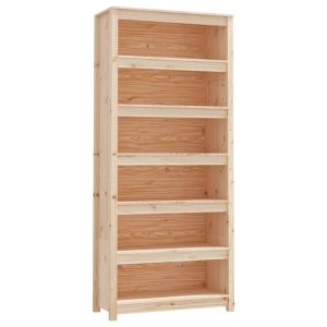 Bibliotecă, 80x35x183 cm, lemn masiv de pin