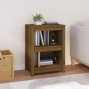 Bibliotecă, maro miere, 50x35x68 cm, lemn masiv de pin