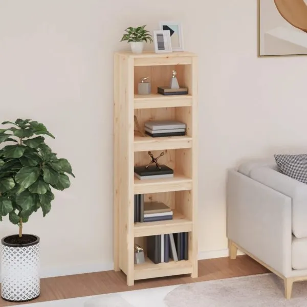 Bibliotecă, 50x35x154 cm, lemn masiv de pin