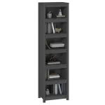Bibliotecă, gri, 50x35x183 cm, lemn masiv de pin