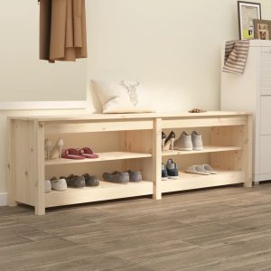 Bancă pentru pantofi, 160×36,5×50 cm lemn masiv pin
