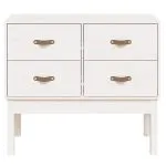 Dulap consolă, Alb, 90x40x78 cm, lemn masiv de pin