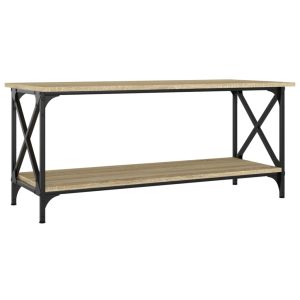 Măsuță cafea, stejar sonoma 100x45x45 cm lemn prelucrat și fier