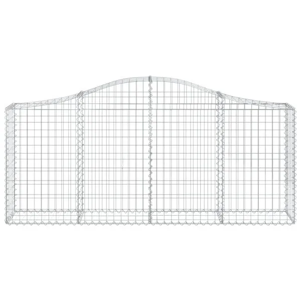 Coșuri gabion arcuite 9 buc, 200x30x80/100cm, fier galvanizat