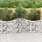 Coșuri gabion arcuite 9 buc, 200x30x80/100cm, fier galvanizat