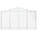 Coșuri gabion arcuite 9 buc, 200x30x100/120 cm fier galvanizat