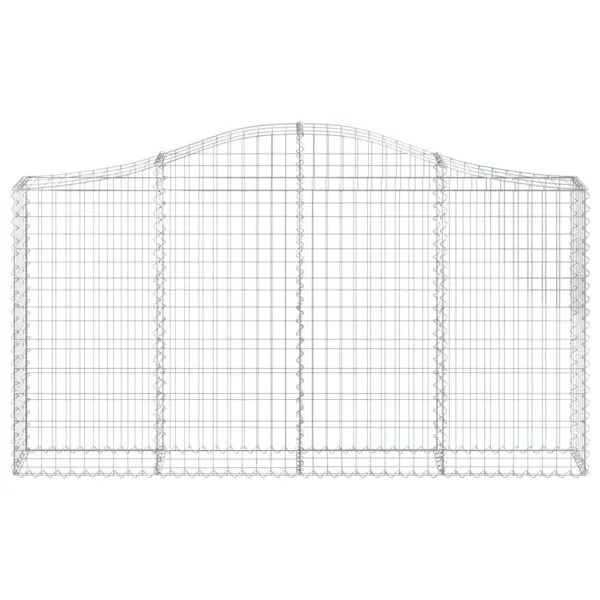 Coșuri gabion arcuite 9 buc, 200x30x100/120 cm fier galvanizat