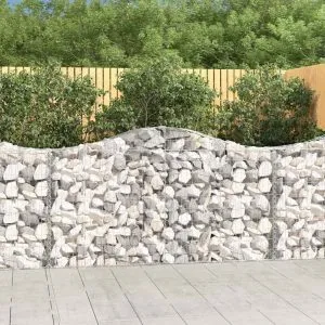 Coșuri gabion arcuite 12 buc, 200x30x100/120 cm fier galvanizat