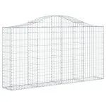 Coșuri gabion arcuite 14 buc, 200x30x100/120 cm fier galvanizat