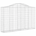 Coșuri gabion arcuite 5 buc, 200x30x120/140 cm, fier galvanizat
