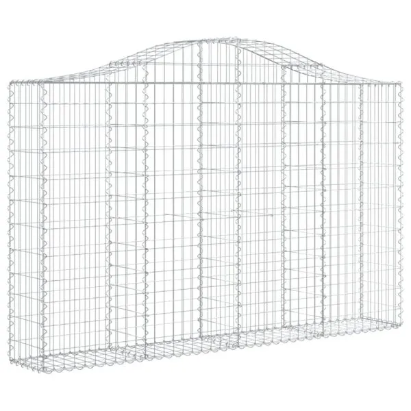 Coșuri gabion arcuite 7 buc, 200x30x120/140 cm, fier galvanizat