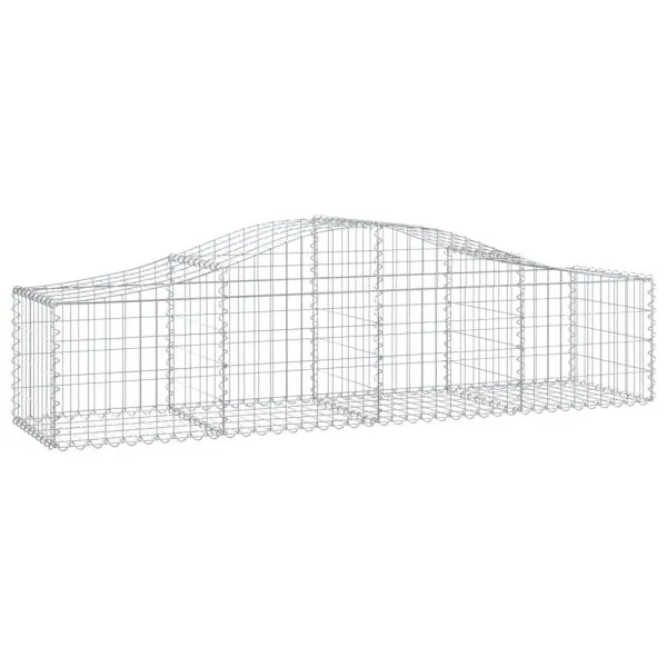 Coșuri gabion arcuite 4 buc, 200x50x40/60 cm, fier galvanizat