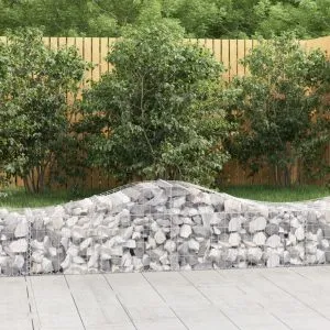 Coșuri gabion arcuite 18 buc., 200x50x40/60 cm, fier galvanizat