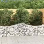 Coșuri gabion arcuite 2 buc, 200x50x60/80 cm, fier galvanizat