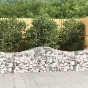 Coșuri gabion arcuite 5 buc, 200x50x60/80 cm, fier galvanizat