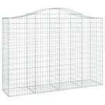 Coșuri gabion arcuite 8 buc, 200x50x140/160 cm, fier galvanizat