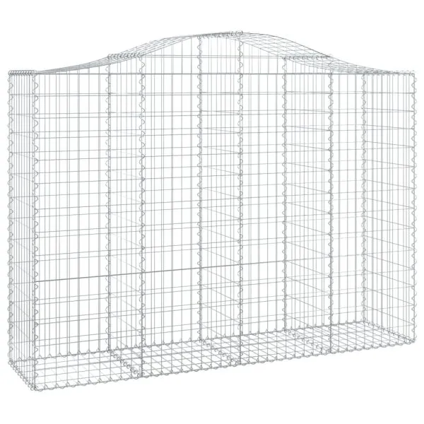 Coșuri gabion arcuite 15 buc, 200x50x140/160cm, fier galvanizat