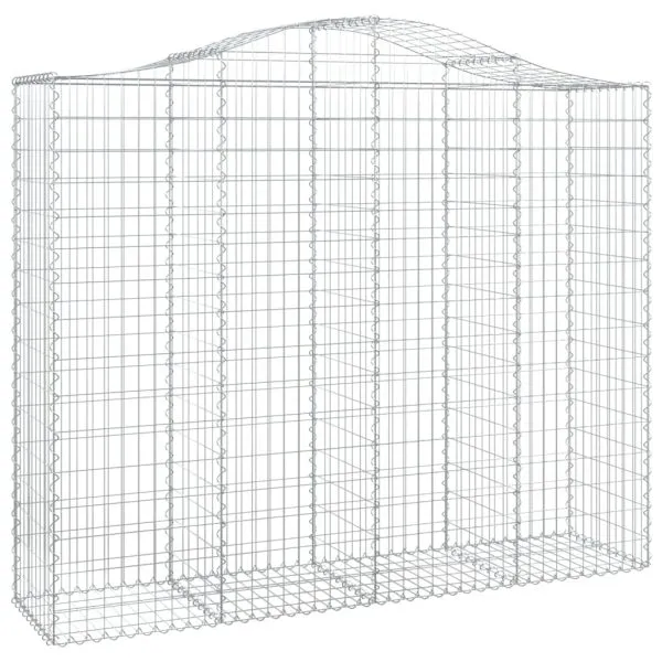 Coș gabion arcuit, 11 buc, 200x50x160/180 cm, fier galvanizat