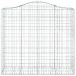 Coșuri gabion arcuite 3 buc, 200x50x180/200 cm, fier galvanizat