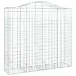 Coșuri gabion arcuite 9 buc, 200x50x180/200 cm, fier galvanizat