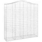 Coșuri gabion arcuite, 3 buc 200x50x200/220 cm, fier galvanizat