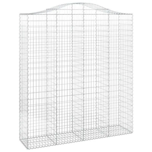 Coșuri gabion arcuite, 7 buc, 200x50x220/240cm, fier galvanizat