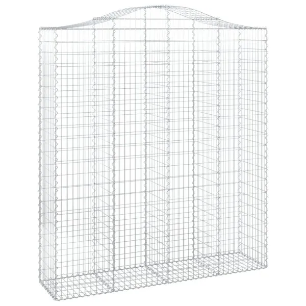 Coșuri gabion arcuite, 9 buc, 200x50x220/240cm, fier galvanizat