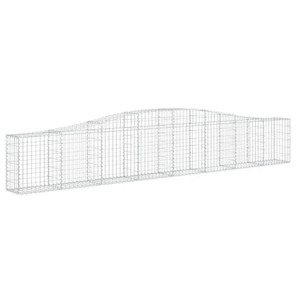Coșuri gabion arcuite 15 buc, 400x30x60/80 cm, fier galvanizat