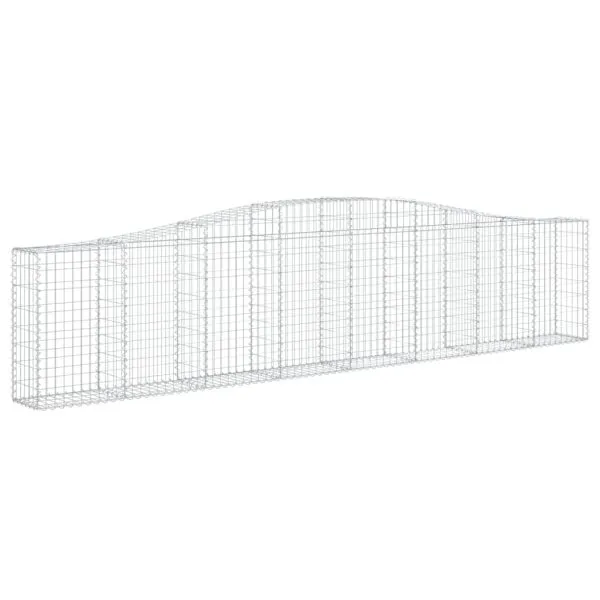 Coșuri gabion arcuite 10 buc, 400x30x80/100 cm, fier galvanizat