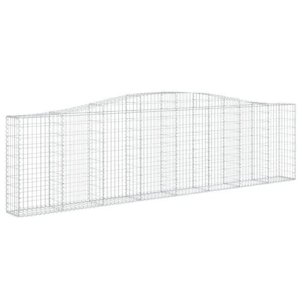 Coșuri gabion arcuite 4 buc, 400x30x100/120 cm fier galvanizat