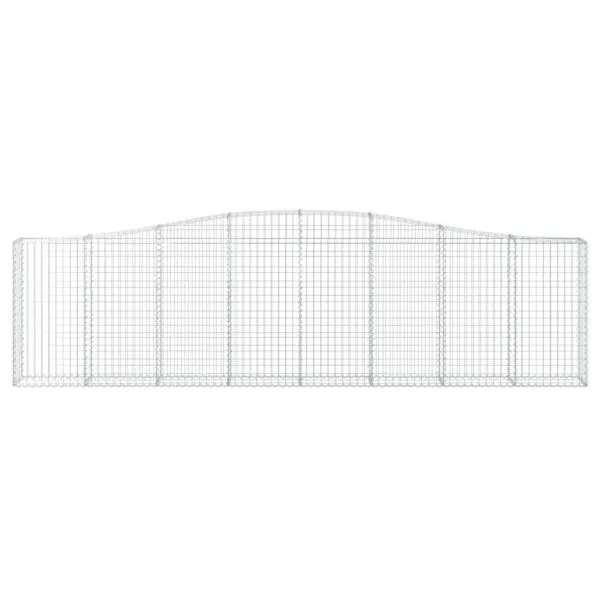 Coșuri gabion arcuite 4 buc, 400x30x100/120 cm fier galvanizat