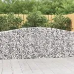 Coșuri gabion arcuite 15 buc, 400x30x100/120 cm fier galvanizat