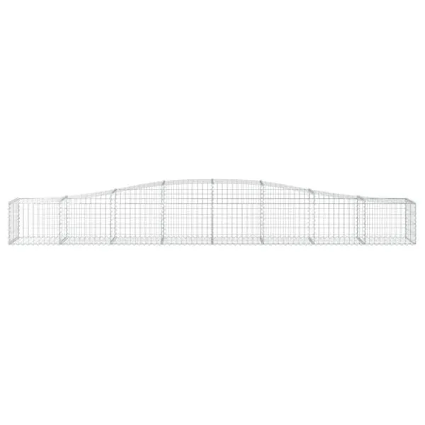 Coșuri gabion arcuite 9 buc, 400x50x40/60 cm, fier galvanizat