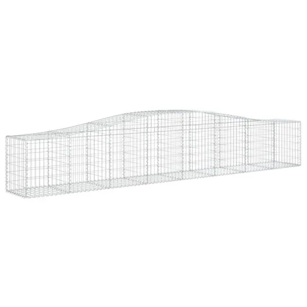 Coșuri gabion arcuite 2 buc, 400x50x60/80 cm, fier galvanizat