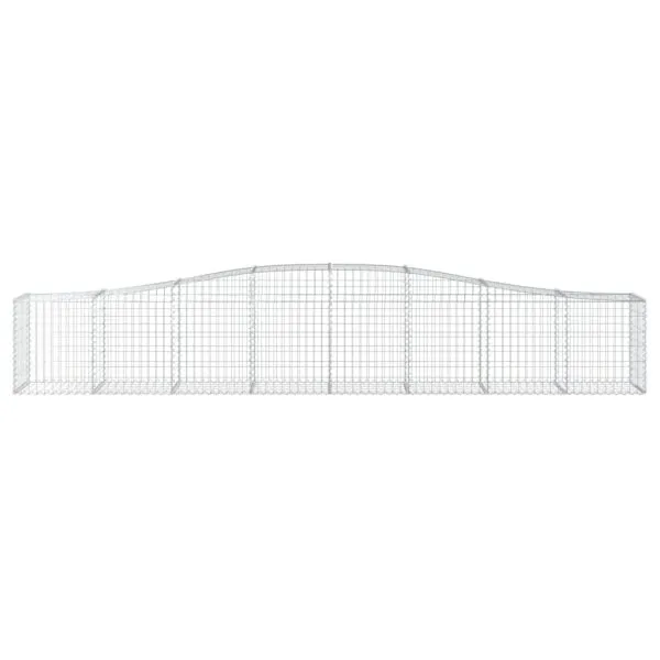 Coșuri gabion arcuite 2 buc, 400x50x60/80 cm, fier galvanizat
