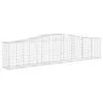 Coșuri gabion arcuite 6 buc, 400x50x80/100 cm, fier galvanizat