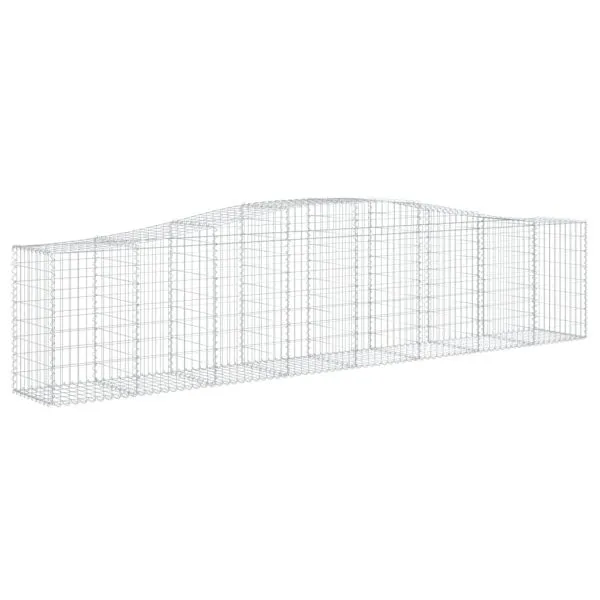 Coșuri gabion arcuite 6 buc, 400x50x80/100 cm, fier galvanizat