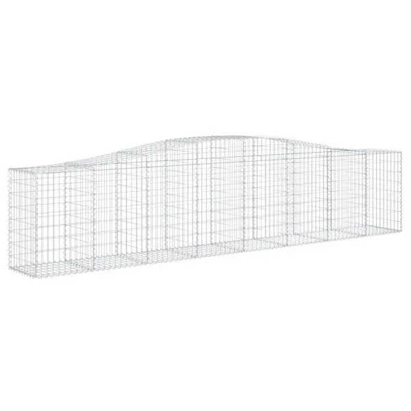 Coșuri gabion arcuite 10 buc, 400x50x80/100 cm, fier galvanizat