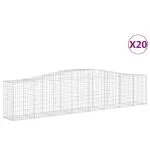 Coșuri gabion arcuite 20 buc, 400x50x80/100 cm, fier galvanizat