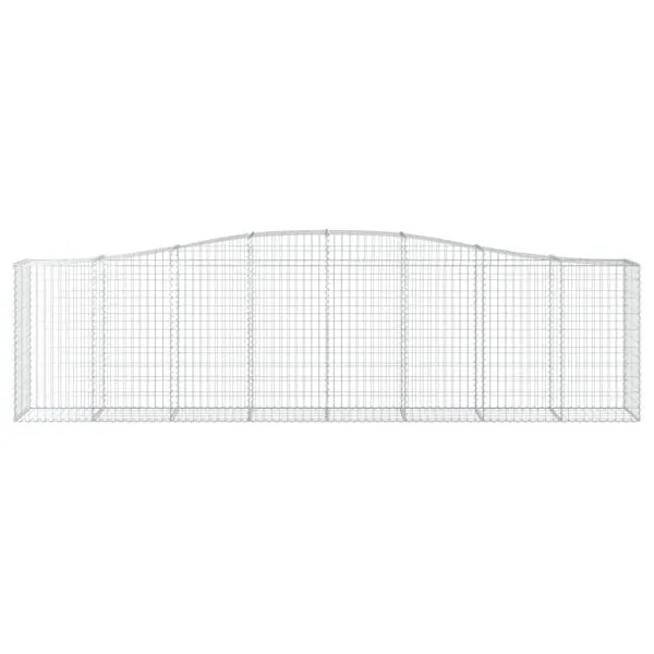 Coșuri gabion arcuite 10 buc, 400x50x100/120 cm fier galvanizat