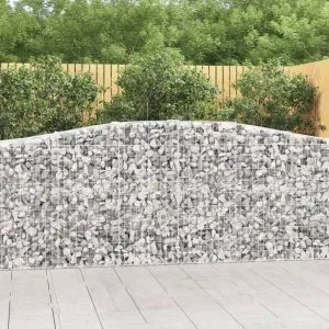 Coșuri gabion arcuite 10 buc, 400x50x100/120 cm fier galvanizat