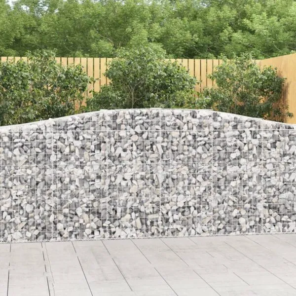 Coșuri gabion arcuite 10 buc, 400x50x100/120 cm fier galvanizat