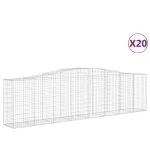 Coșuri gabion arcuite 20 buc, 400x50x100/120 cm fier galvanizat