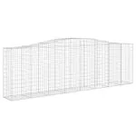 Coșuri gabion arcuite 3 buc, 400x50x120/140 cm, fier galvanizat