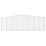 Coșuri gabion arcuite 3 buc, 400x50x120/140 cm, fier galvanizat