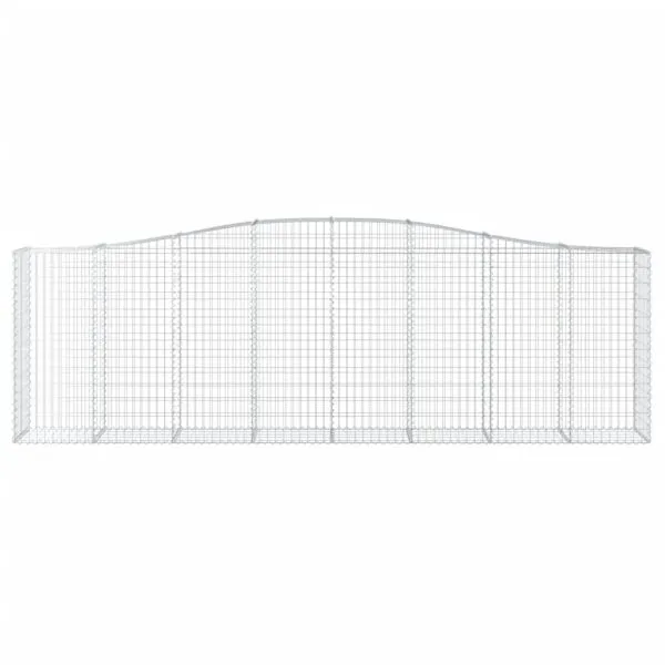 Coșuri gabion arcuite 5 buc, 400x50x120/140 cm, fier galvanizat